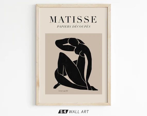 Henri Matisse papiers decoupes digital print, nude woman figure, printable wall art, instant digi... | Etsy (US)