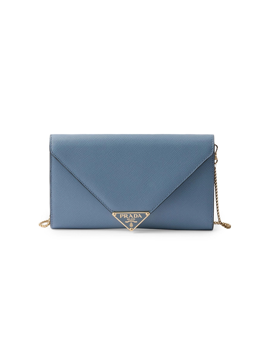 Women's Saffiano Leather Mini-Bag - Blue | Saks Fifth Avenue