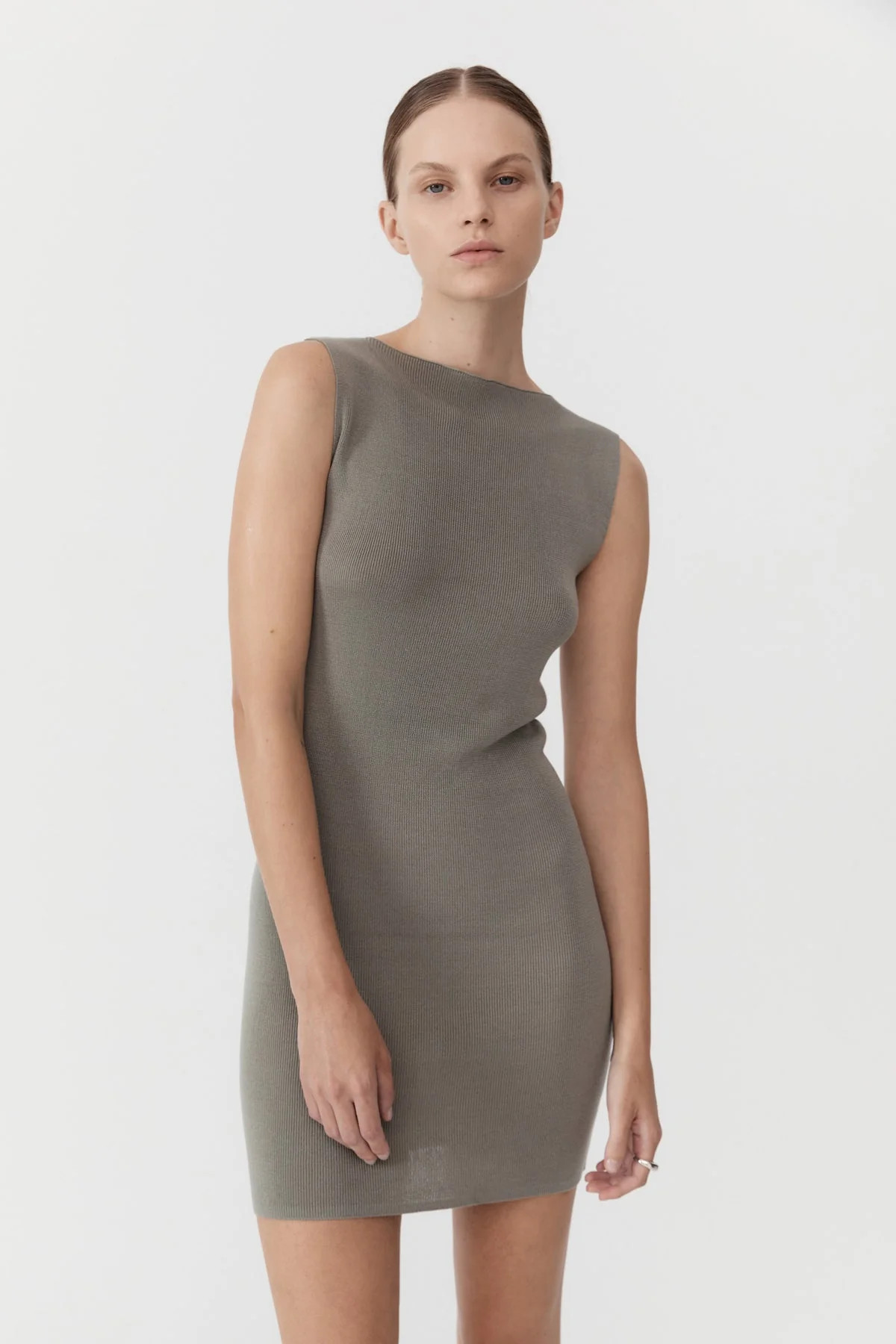 st agni vas knit mini dress St. Agni Vas Knit Mini Dress in Shadow
