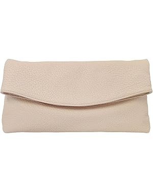 JNB Faux Leather Oversize Foldover Clutch | Amazon (US)