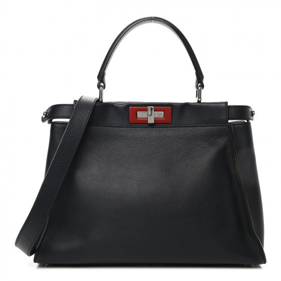 FENDI

Nappa Colorblock Medium Peekaboo Iconic Satchel Black | Fashionphile
