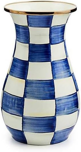 MACKENZIE-CHILDS Tall Enamel Vase, Unique Flower Vase, Decorative Table Decor for Living Room, Bl... | Amazon (US)