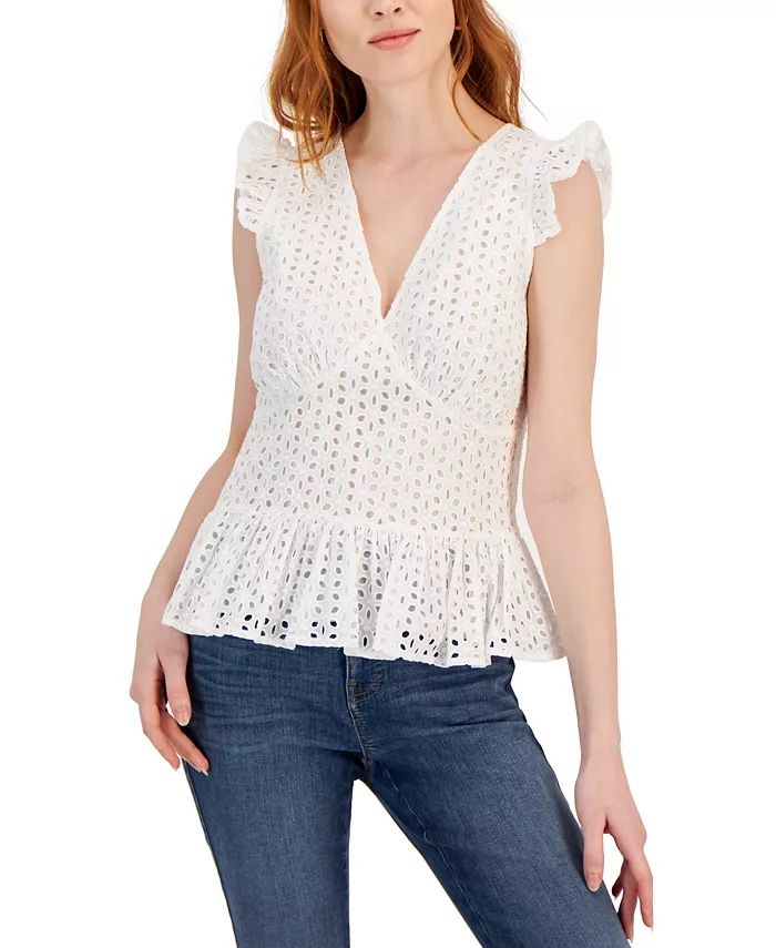 Women's Cotton Eyelet Top, Created for Macy's | Macys (US)