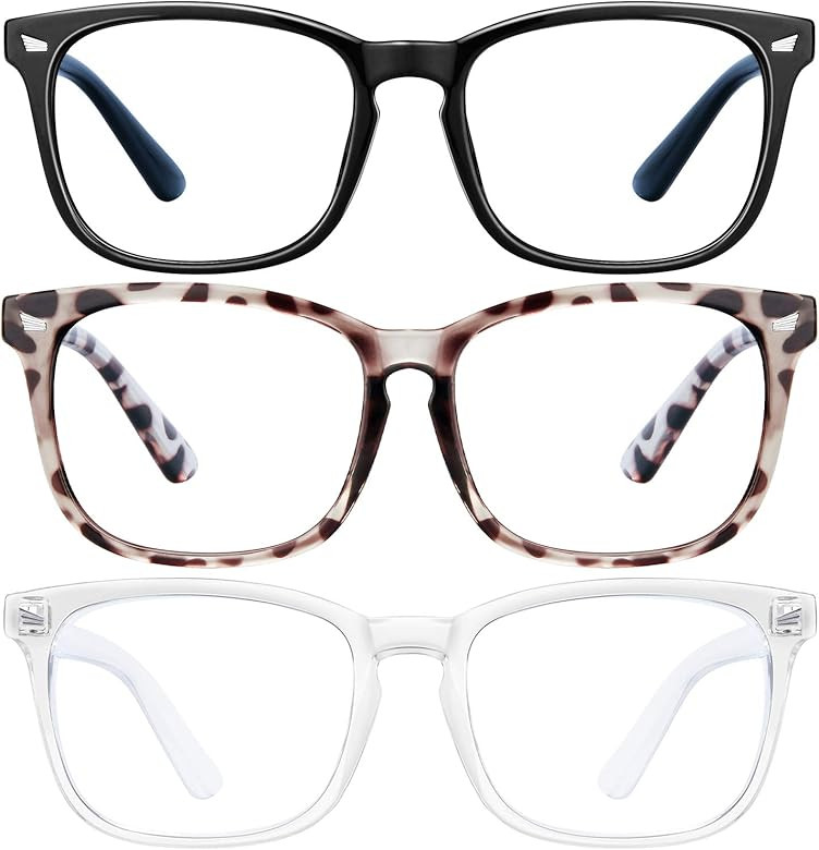 Blue Light Blocking Glasses for women/men - ZZD 3Pack Computer Reading/Gaming/TV/Phones Glasses | Amazon (US)