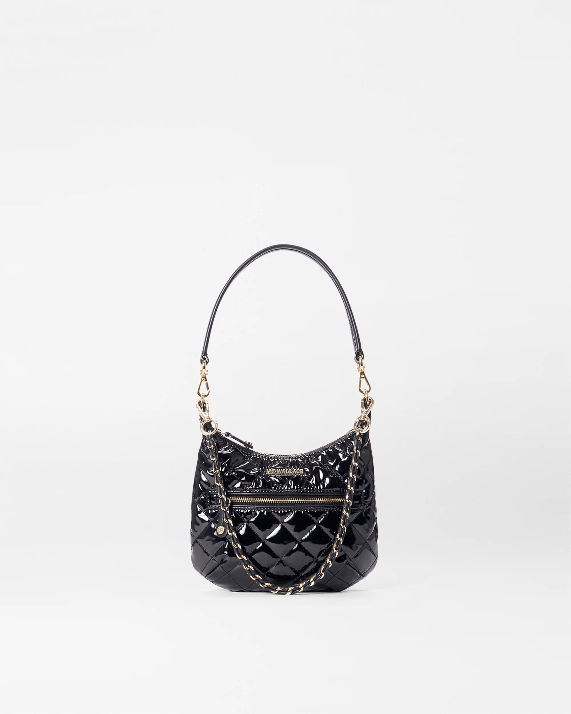 Black Lacquer Mini Crosby Sienna | MZ Wallace