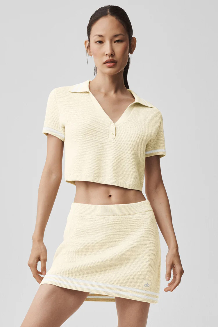 Tennis Club Sweater Knit Cropped Polo | Alo Yoga (US)