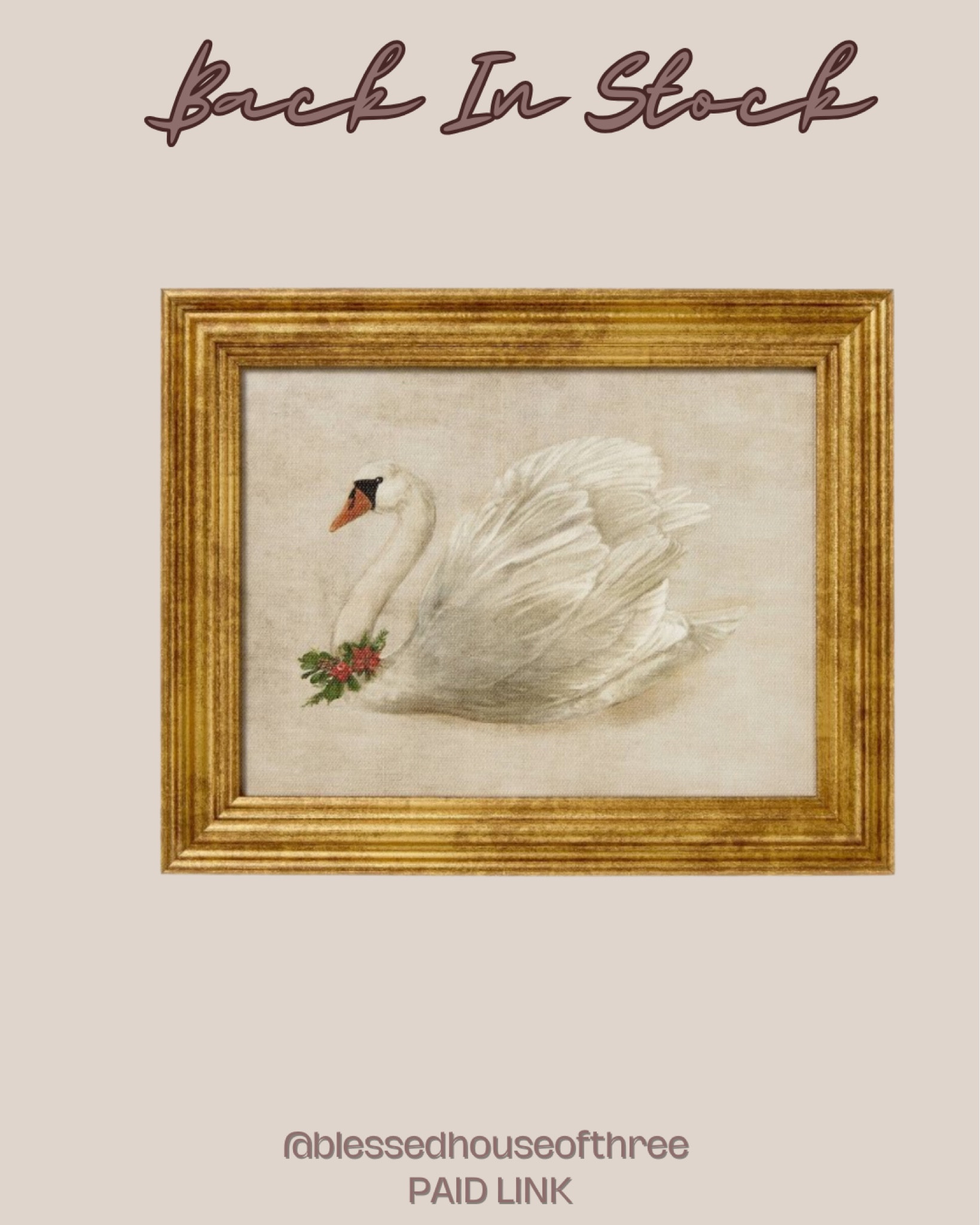 Run. This one is back in stock for now. ❤️ if out of stock. It’ll tell you when it’s back in stock. Also sign up for notifications on website  

Christmas decor, Christmas wall art, swan art, target, McGee and co, studio McGee, 

#LTKHome #LTKHoliday