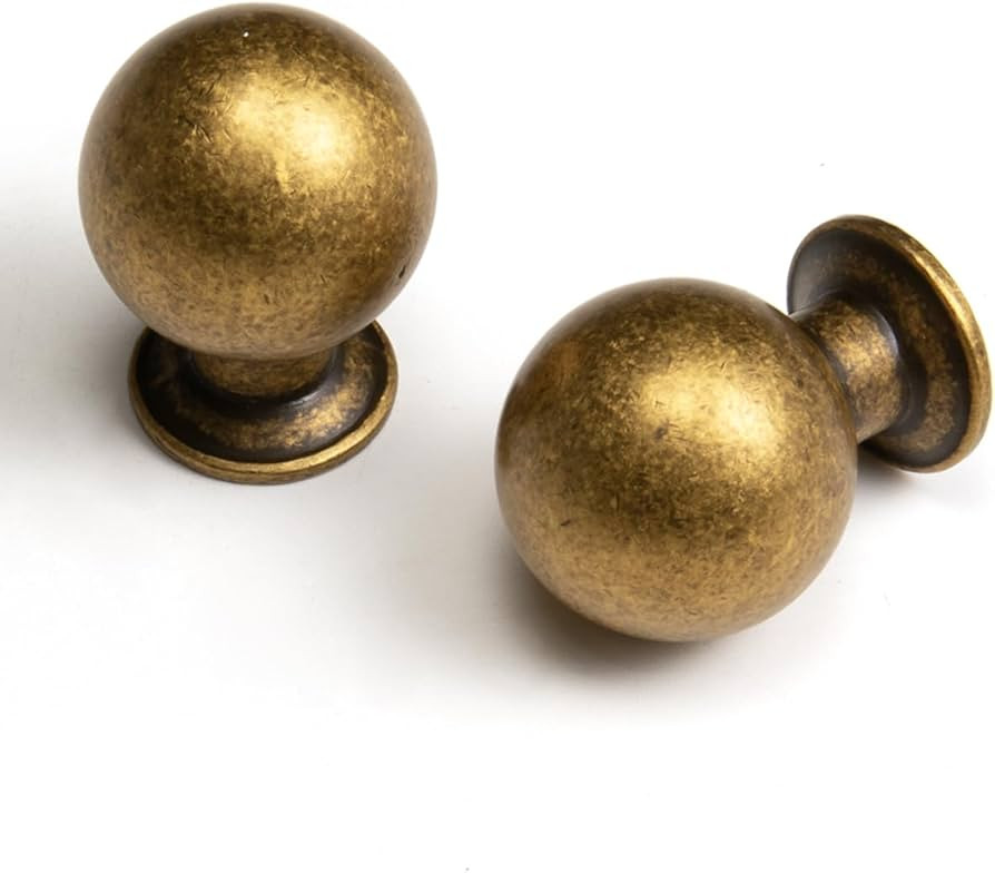 Antique Brass Cabinet Knobs Classic Vintage Retro Drawer Knobs Kitchen Cupboard Bathroom Dresser ... | Amazon (US)