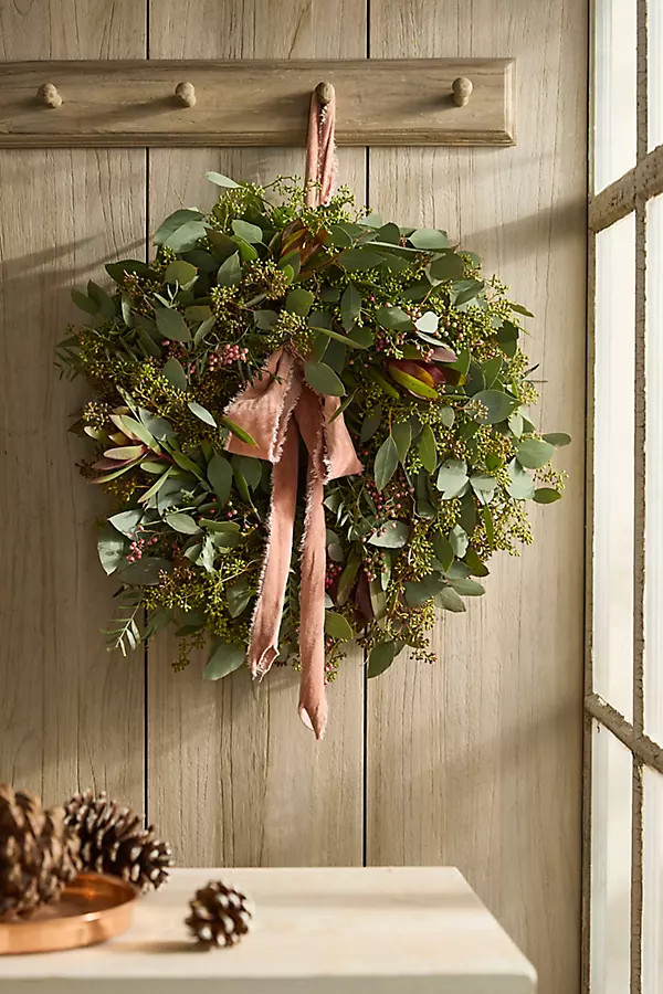 Fresh Eucalyptus + Pepperberry Wreath | Terrain