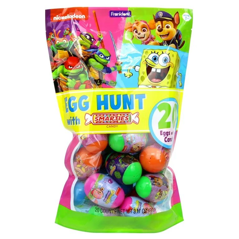 Frankford Nickelodeon 20 Count Easter Egg Hunt with Smarties Candy, 3.17oz | Walmart (US)
