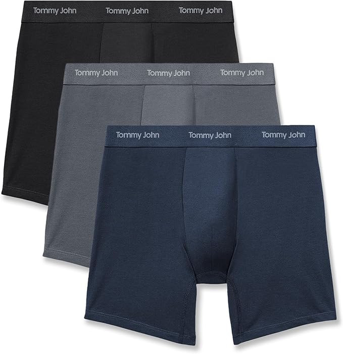 Tommy John Men's Luxe Modal 6" Boxer Brief Underwear 3-Pack | Amazon (US)