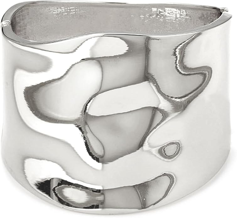 Bangle Bracelets for Women | 14K Gold Plated Trendy Wide Bracelets | Hinged Arm Cuff Bangles Chun... | Amazon (US)