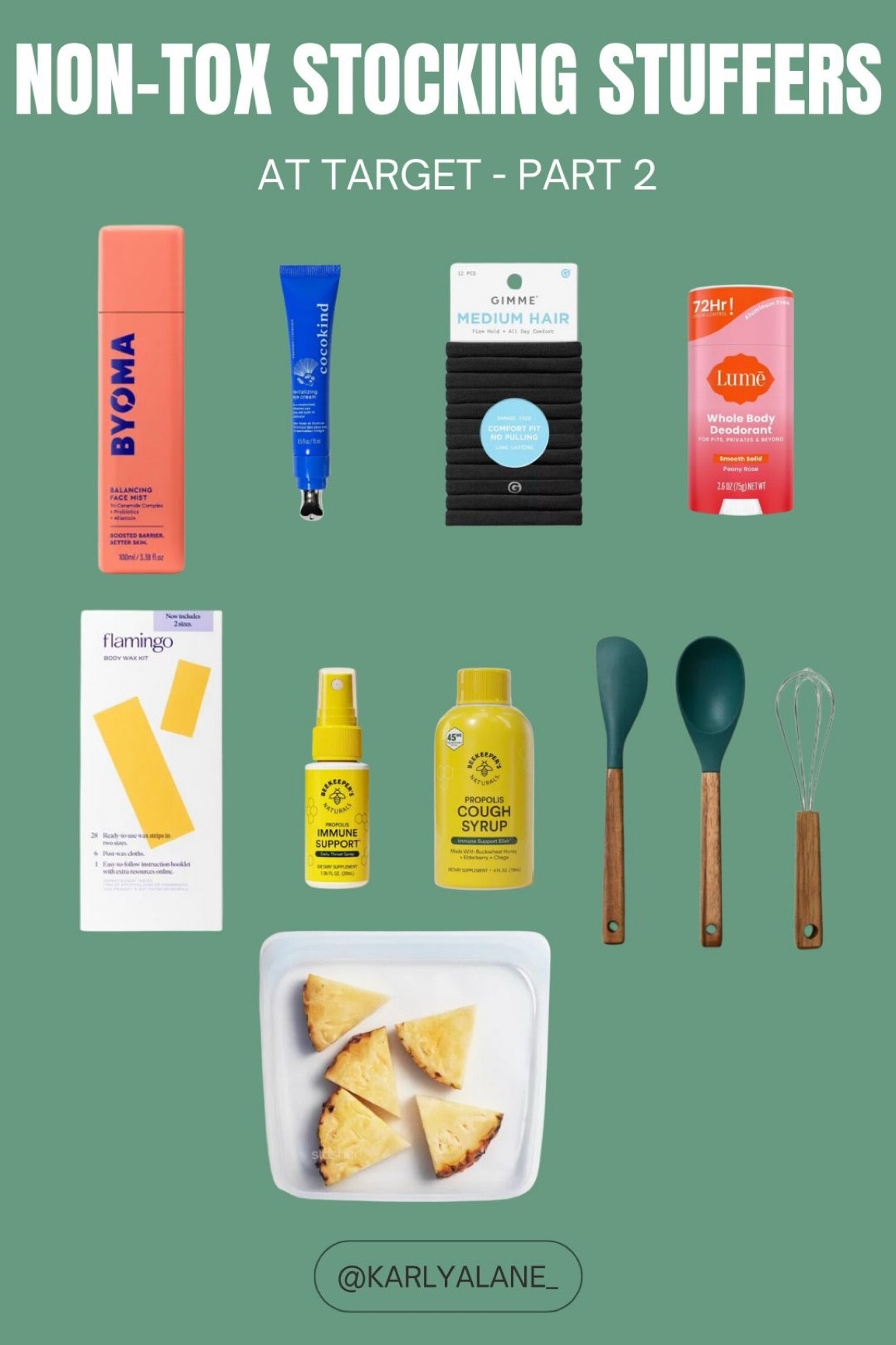 Non-Toxic Target stocking stuffers part 2! You can find my full non-toxic gift guide here: https://www.karlyalane.com/gift-guide/2024-holiday-gift-guide

#LTKHoliday #LTKSeasonal #LTKGiftGuide