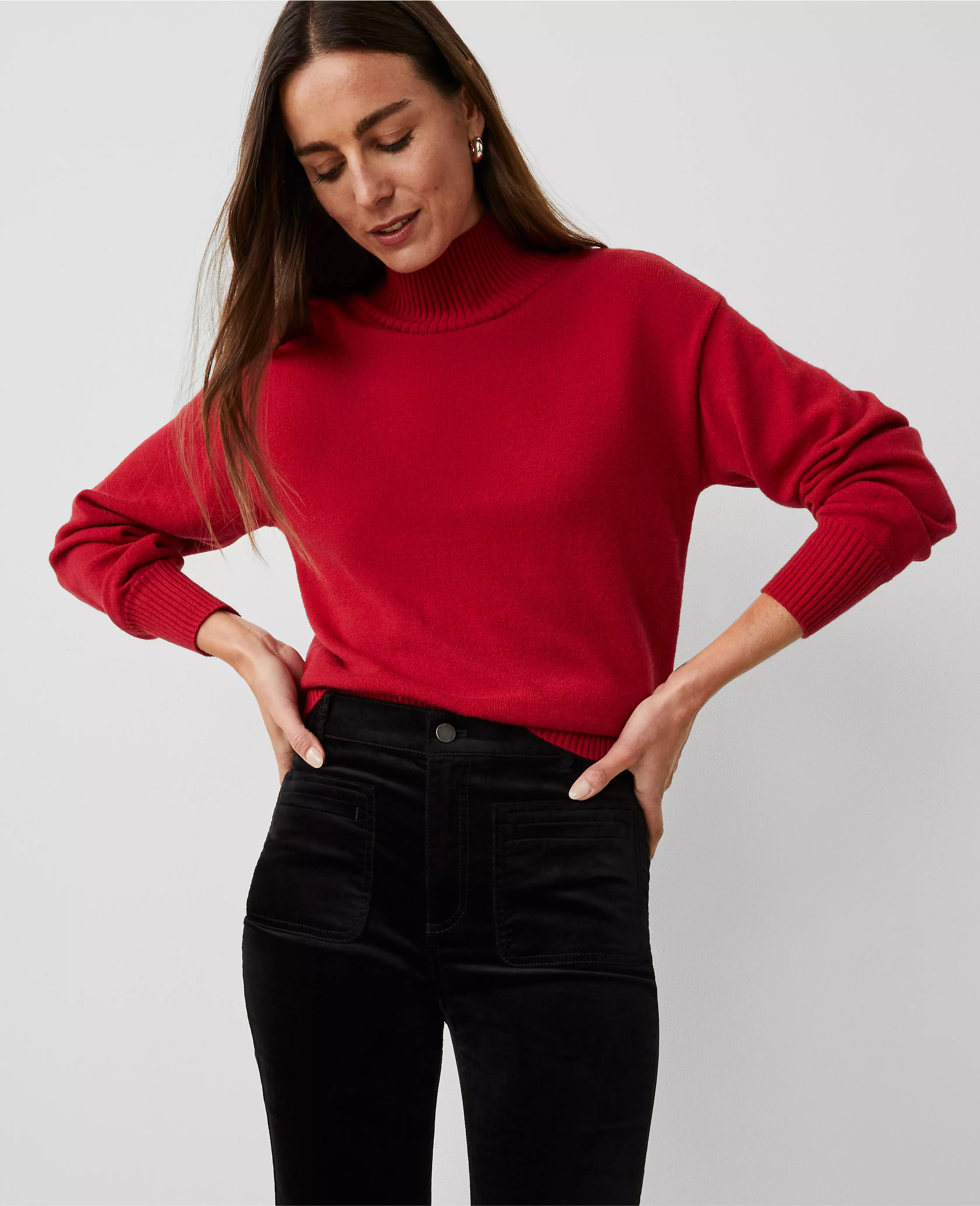 Turtleneck Wedge Sweater | Ann Taylor