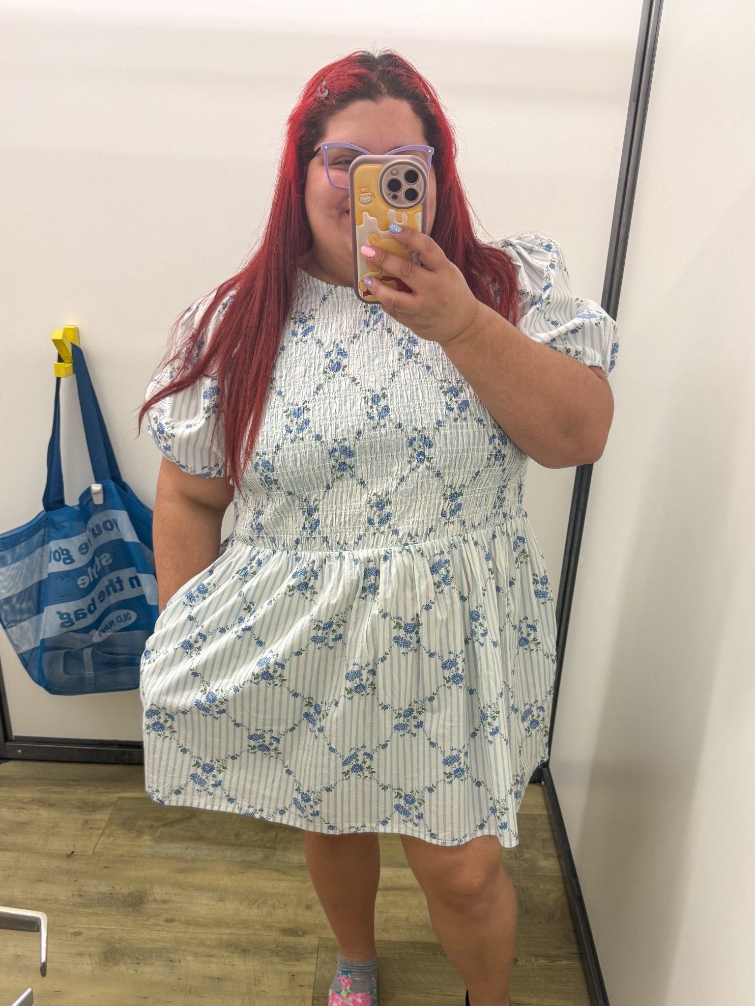 Puff sleeve flower dress