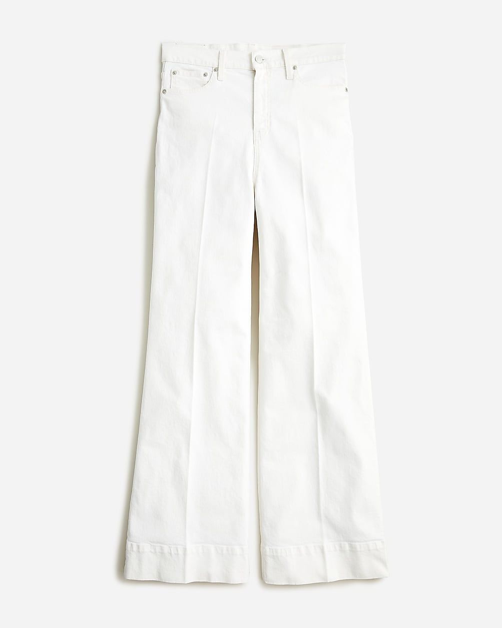 Tall five-pocket wide-leg jean in white wash | J.Crew US