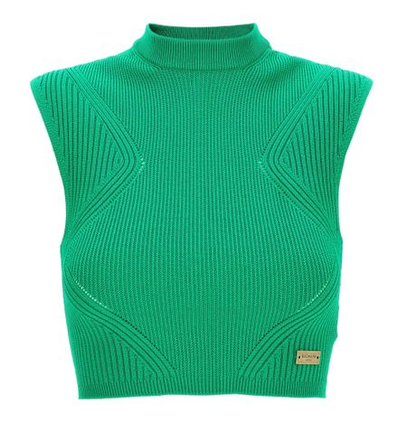 The prettiest shade of green cropped sleeveless sweater for layering with your fall outfits this season. This top & lots more are in the women’s Balmain sale. 

#LTKSale #LTKSeasonal #LTKsalealert