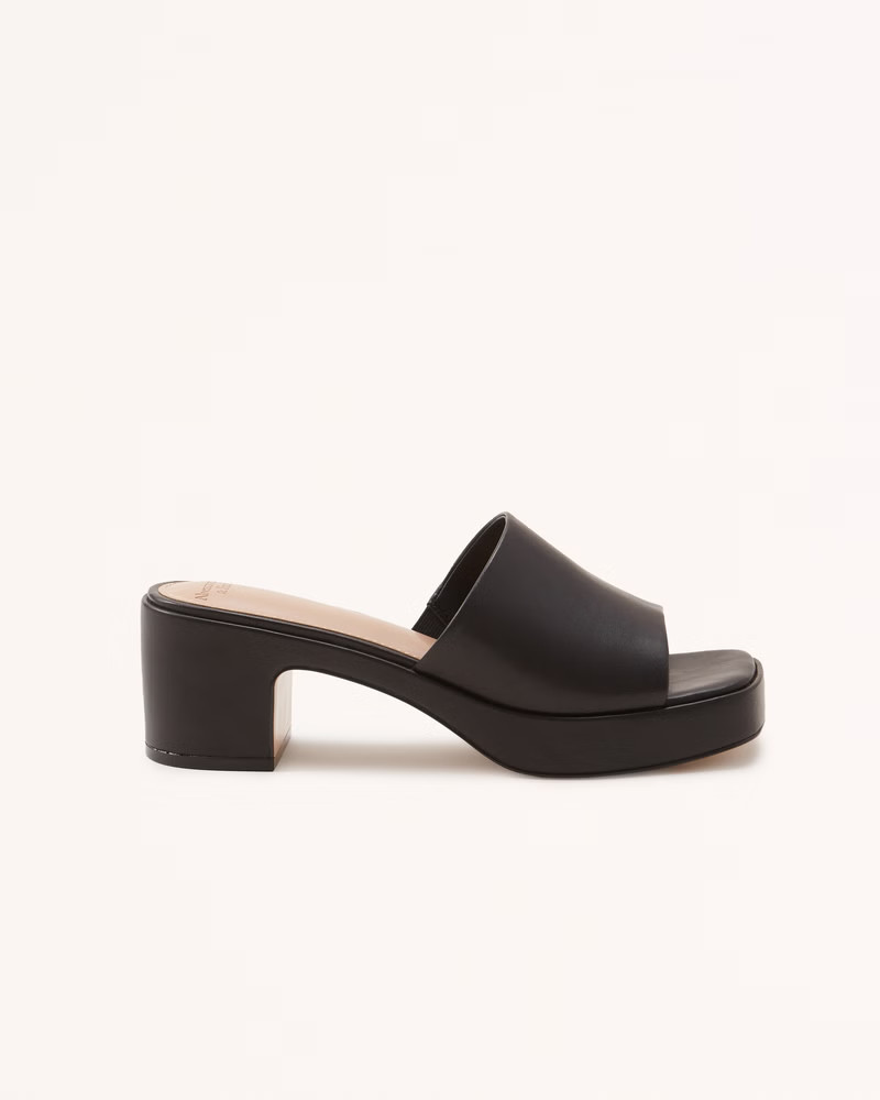 Retro Mule Platform Sandals | Abercrombie & Fitch (US)