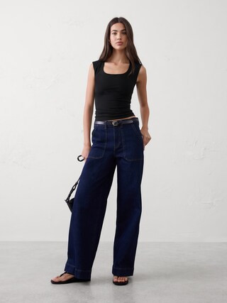 Soft Stretch Scoop-Neck Top | Banana Republic Factory