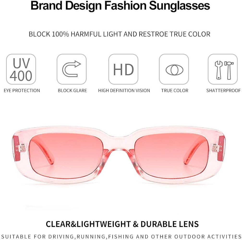 Dollger Rectangle Sunglasses for Women Men Trendy Retro Fashion Sunglasses UV 400 Protection Squa... | Amazon (US)