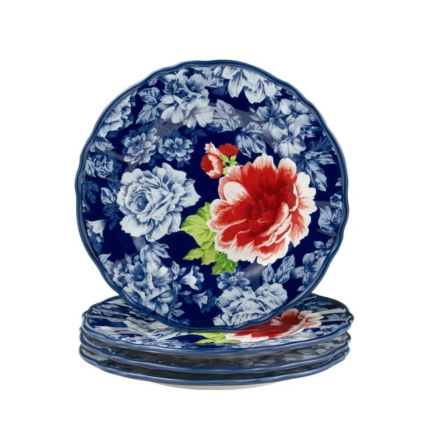 The Pioneer Woman Heritage Floral Salad Plates, Set of 4 - Walmart.com | Walmart (US)