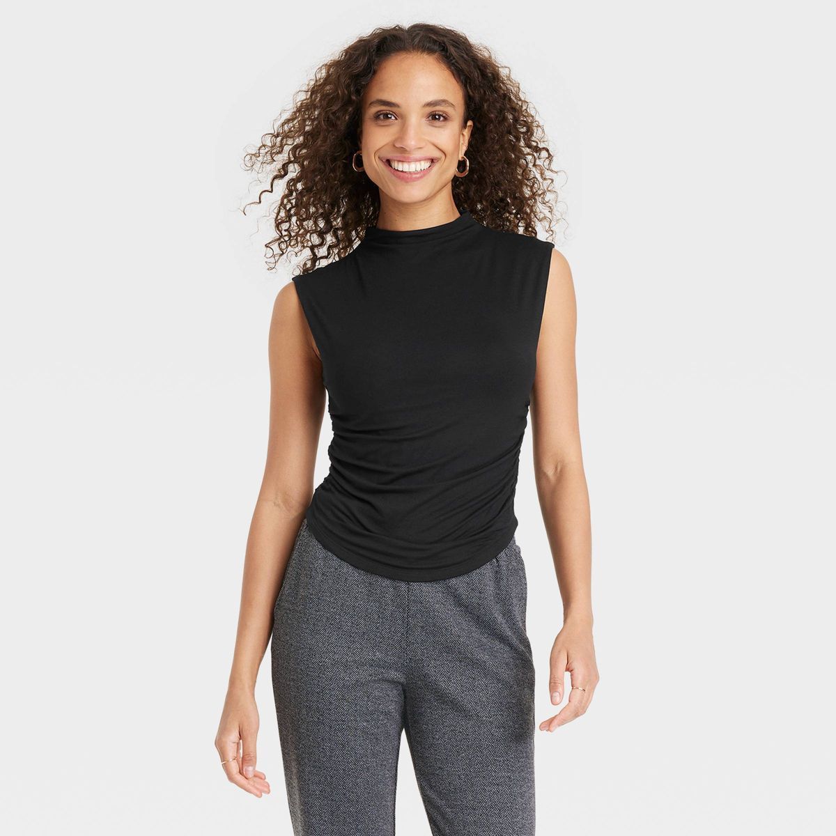 Women's Short Sleeve Side Ruched T-Shirt - A New Day™ | Target