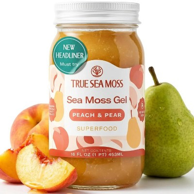 TrueSeaMoss Sea Moss Gel – Made in USA – Wildcrafted Seamoss, Fruits & Jarred Vegetables – Peach/Pear | Target
