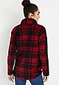 Red Plaid Quarter Zip Sherpa Sweatshirt | Maurices