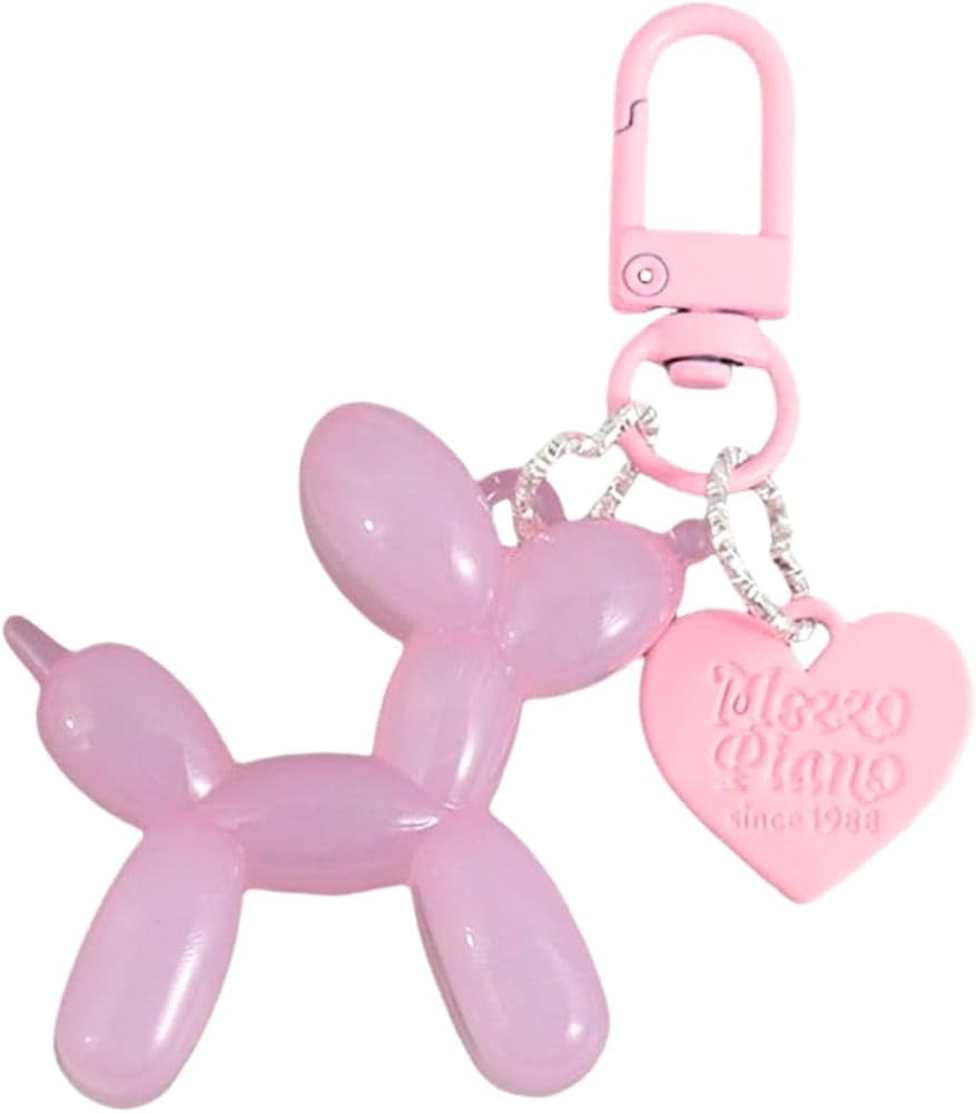 Fuqimanman2020 Jelly Balloon Dog Keychain for Women Cute Keychain Accessories for Car Keys Bags | Amazon (US)