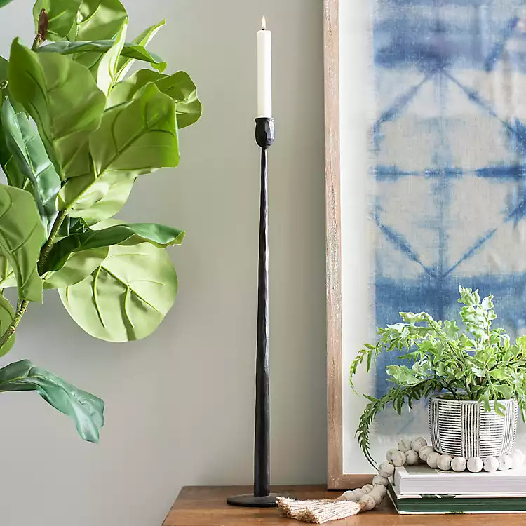 Black Iron Taper Candle Holder, 24 in. | Kirkland's Home