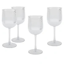 Better Homes & Gardens 4-Piece Clear Ribbed Tritan Wine Glass Set | Walmart (US)