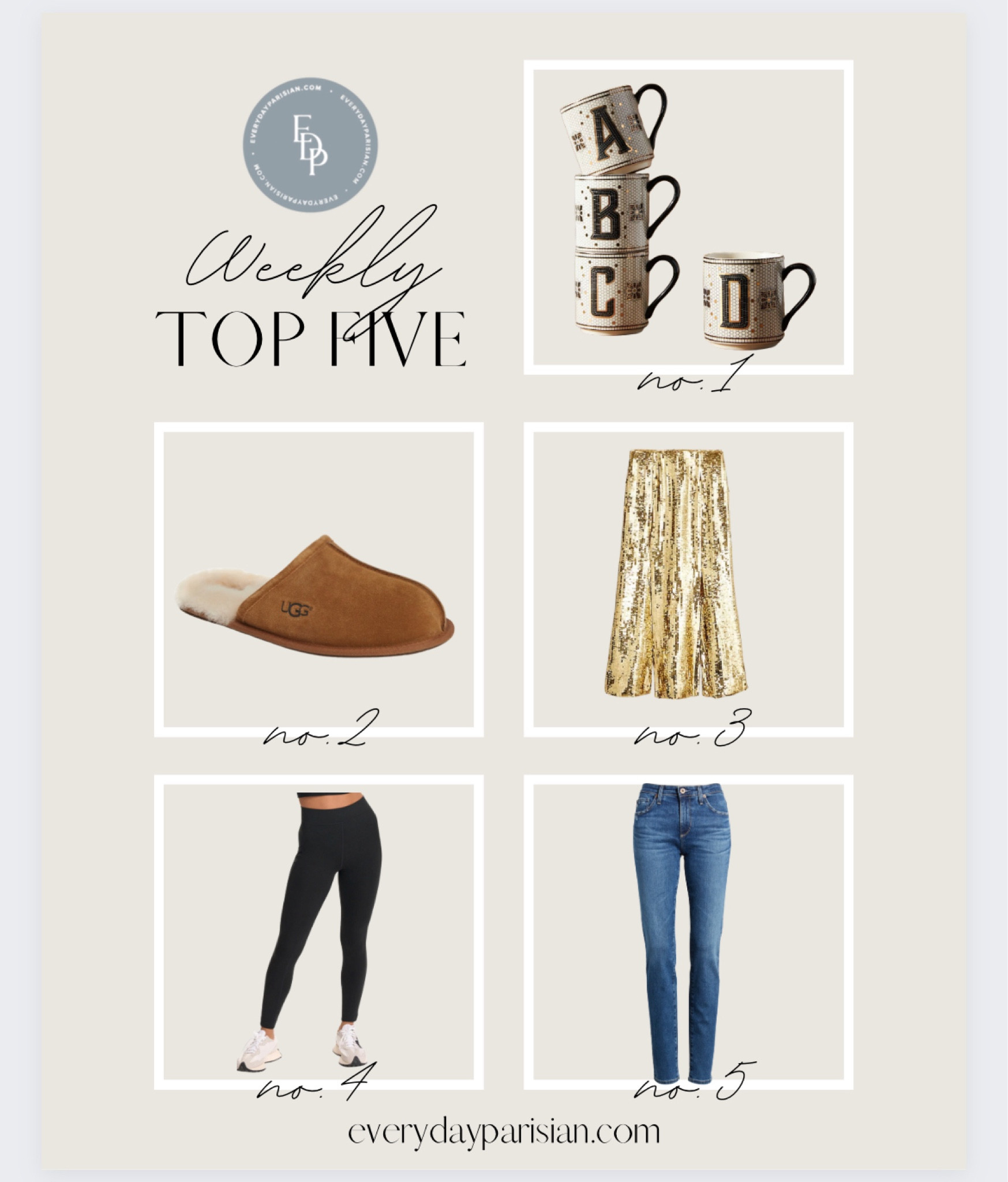 This week’s best sellers. Uggs are big for men and women. Sparkle skirt from JCrew. My coffee mug ☕️ is a reader favorite along with Vuori joggers. 

#LTKstyletip #LTKshoecrush #LTKtravel