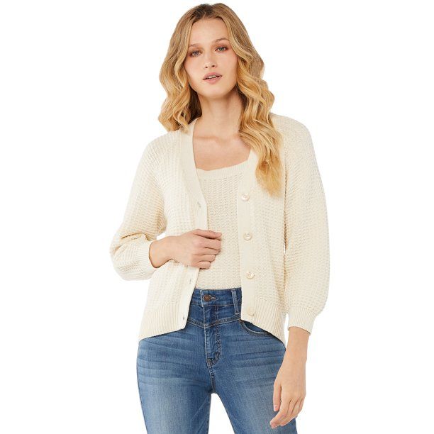 Scoop - Scoop Women's Textured Cardigan - Walmart.com | Walmart (US)