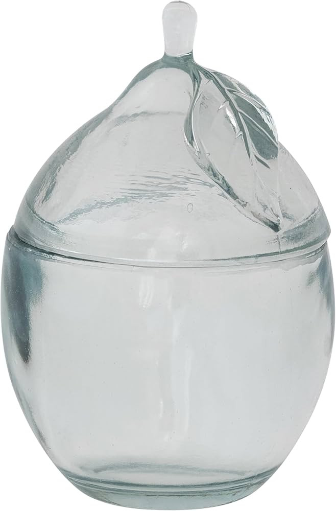 Creative Co-Op 8-Ounce Pressed Glass Lemon Shaped Jar, Clear | Amazon (US)