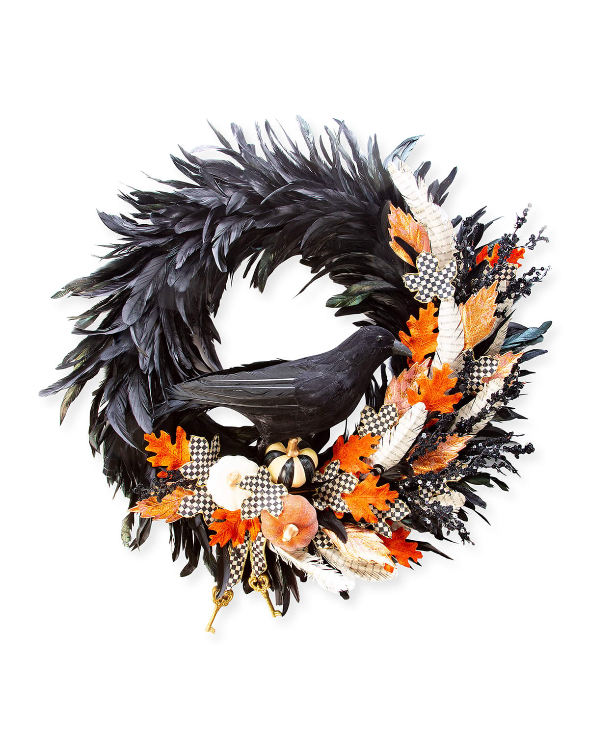 Nevermore Feather Wreath - Large | Neiman Marcus