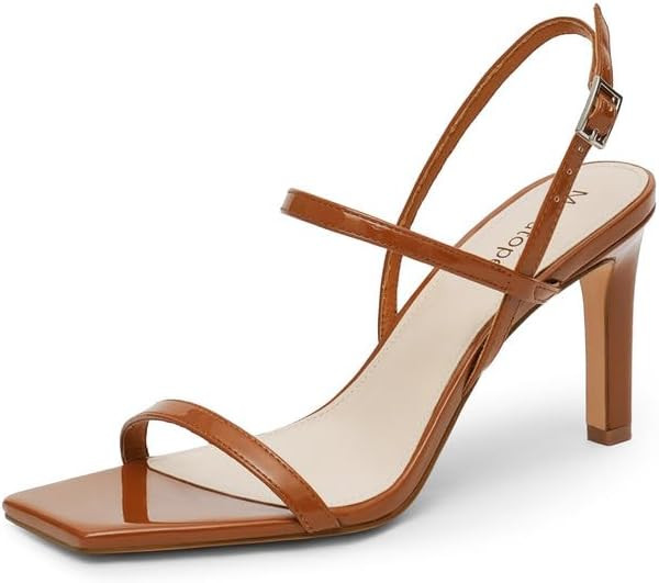 Modatope Brown Sandals for Women Open Toe Strappy Sandals Heels Ankle Strap Heels Sandals Size 8 ... | Amazon (CA)
