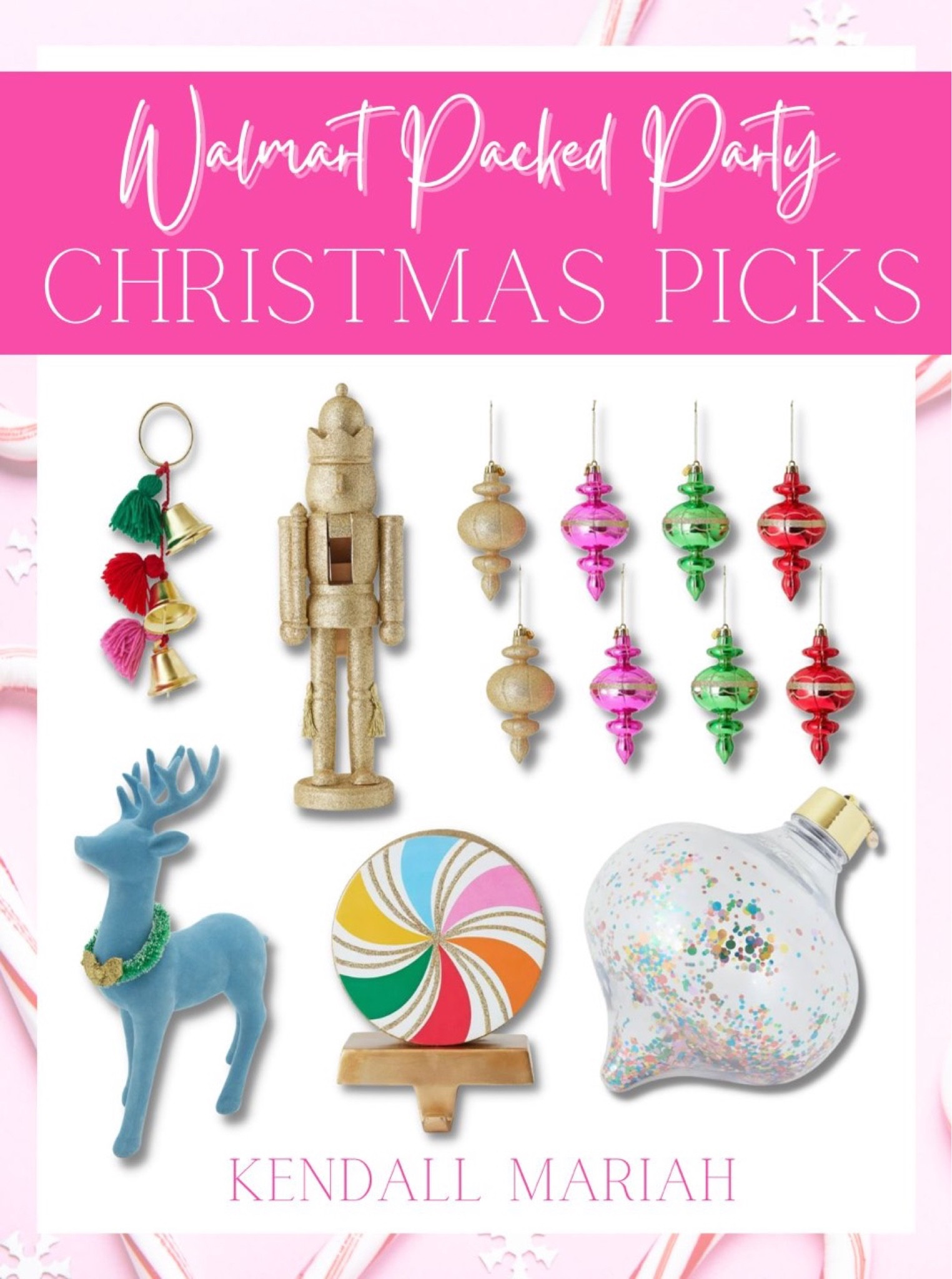 So many colorful and whimsical Christmas decorations from the  Packed Party line at Walmart this year! 

#LTKhome #LTKfindsunder50 #LTKHoliday