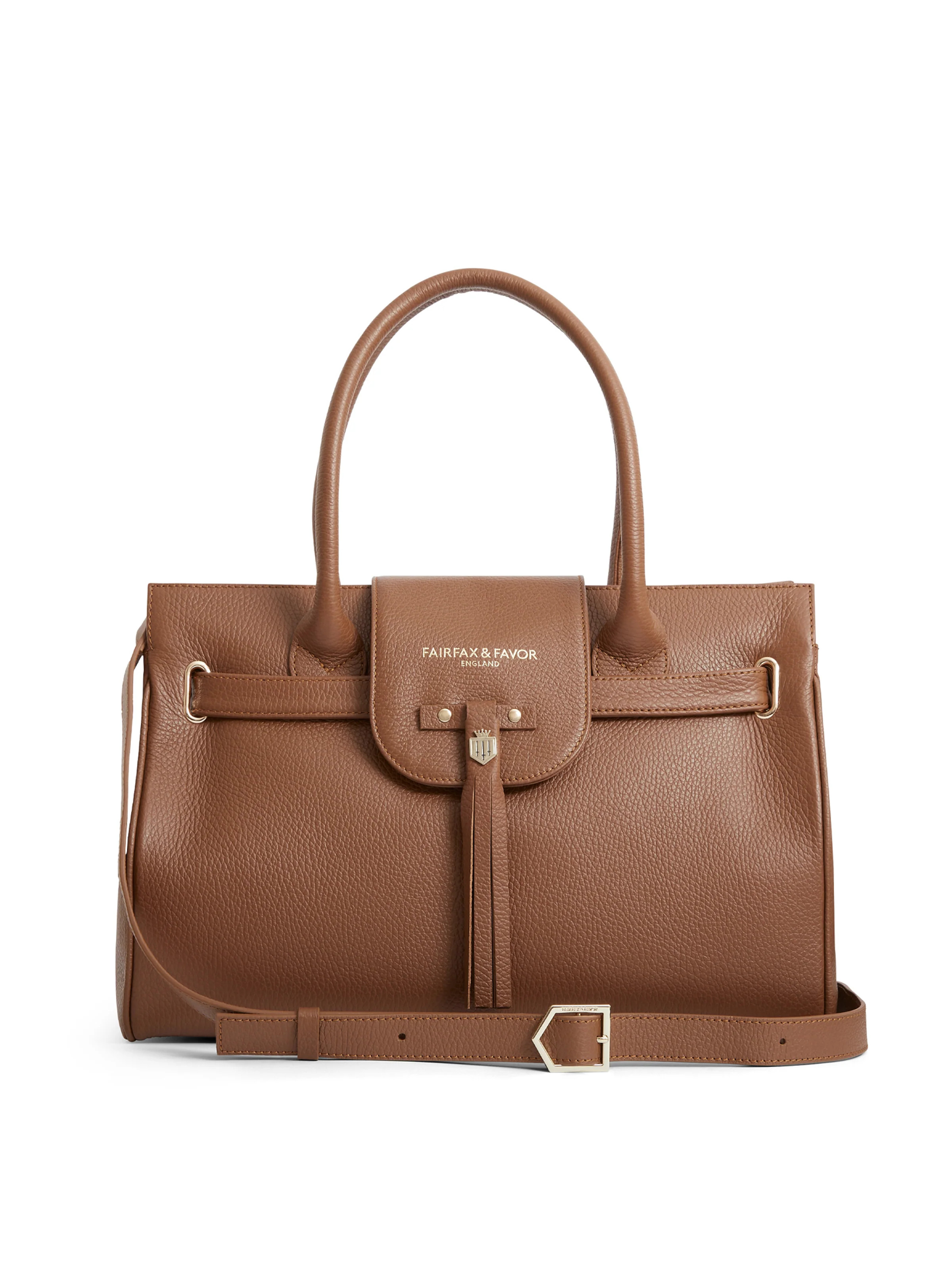 Windsor - Women's Handbag - Tan Pebbled Leather | Fairfax & Favor | Fairfax & Favor (UK)
