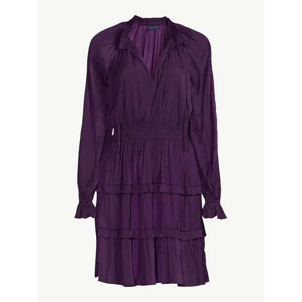 Scoop Women's Ruffle Mini Dress, Sizes XS-2XL | Walmart (US)