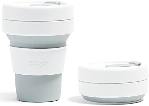 Stojo Collapsible Travel Cup - Dove Gray, 12oz / 355ml - Leak-Proof Reusable To-Go Pocket Size Silic | Amazon (US)