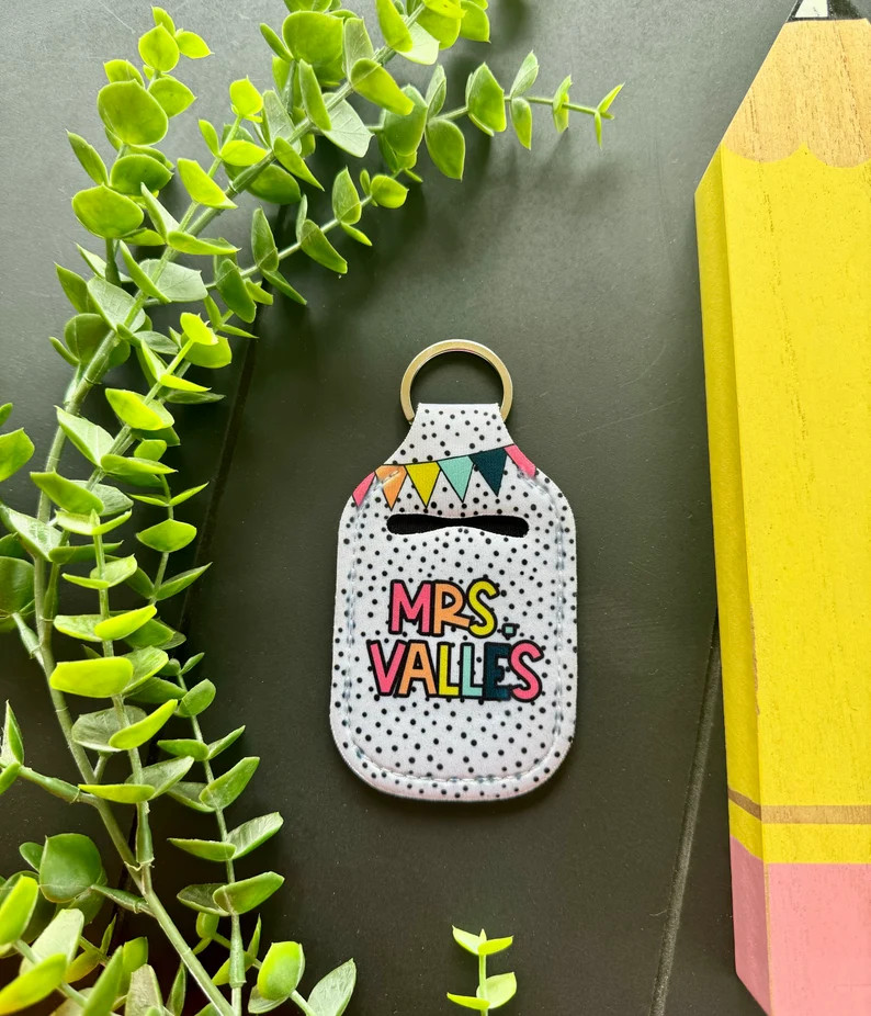 Bright & Bold Confetti Classroom Doorbell Holder | Teacher Accessory | Keychain | Gift | Lanyard ... | Etsy (US)