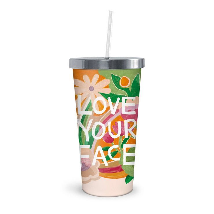 OCS Designs 17oz Stainless Steel Water Tumbler Love Your Face | Target