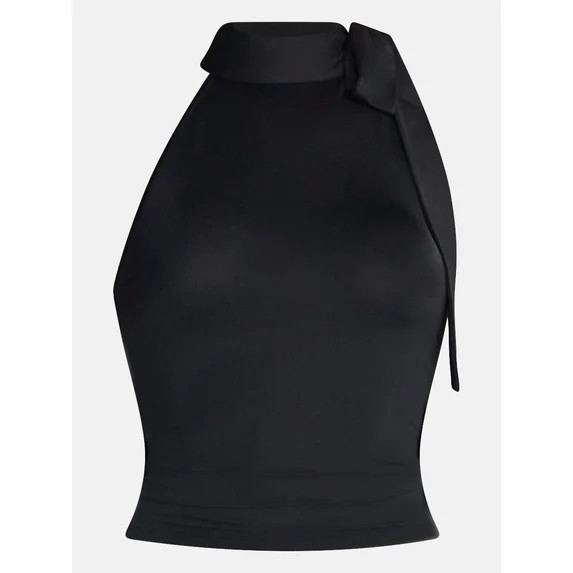 No Boundaries Tie Neck Halter Top, Women's XXS-XXL | Walmart (US)