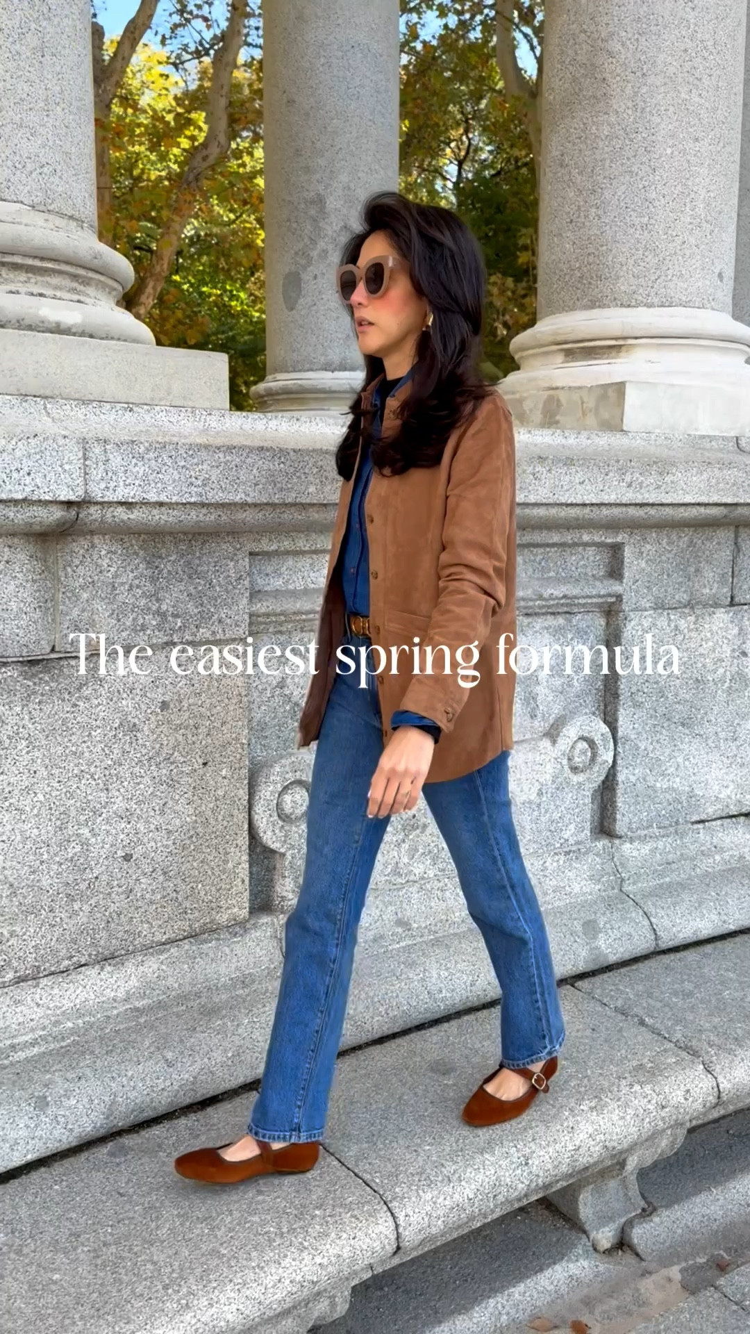 Spring layers are all about balance. Denim on denim with a black base, suede jacket, and ballet flats. Effortless polish for any day. 

#LTKootd #LTKTravel #LTKWorkwear