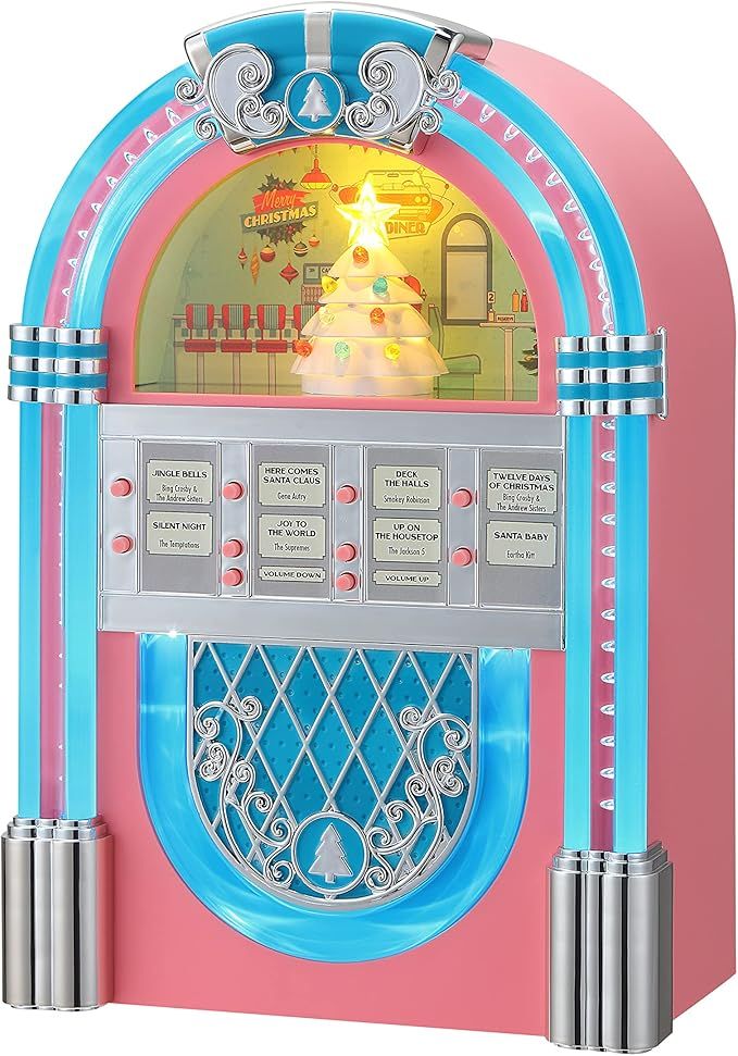 Mr. Christmas Rock-O-Rama Juke Box-Pink Christmas Decoration | Amazon (US)