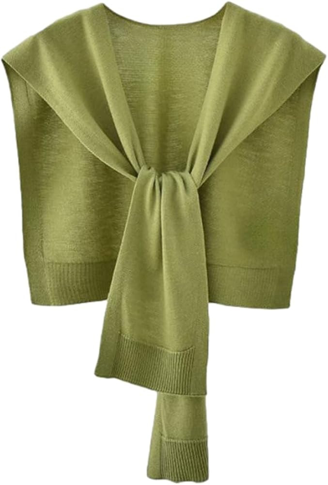 Womens Striped Pashmina Shawls and Wraps Knitted Sweater Casual Shawl Wraps Scarf Cardigan Cape C... | Amazon (US)