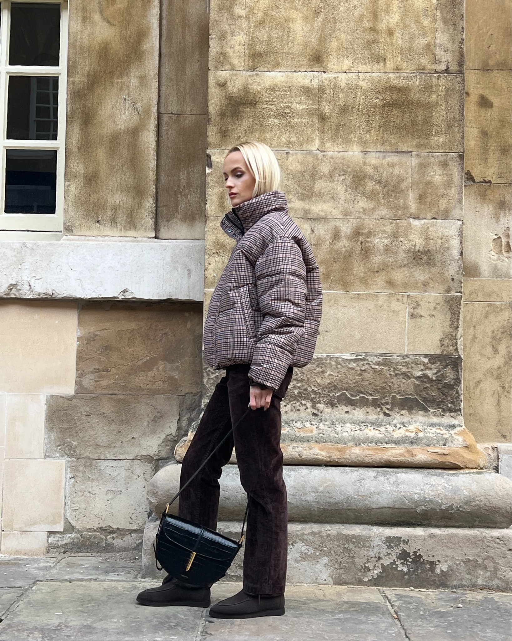 Cozy Late Autumn Look in this season trending browns 🍂

Keep warm in style for AW 2024 with trendy colour wardrobe attire. 
Styled tartan Rita Ora limited collection puffer jacket with brown corduroy pants and warm furry suede Zara boots. Alongside added the croc print saddle , easy daily wearable bag from Demellier London. 



#LTKeurope #LTKstyletip #LTKautumn