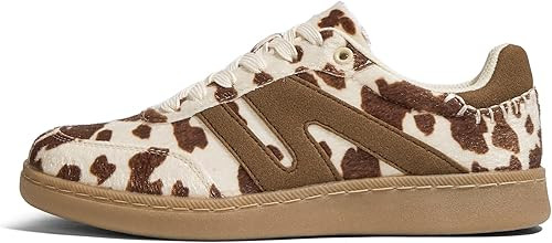 LUCKY STEP Women Classic Retro Gum Sole Fashion Sneakers Casual Tennis Skate Shoe Genuine Leather... | Amazon (US)