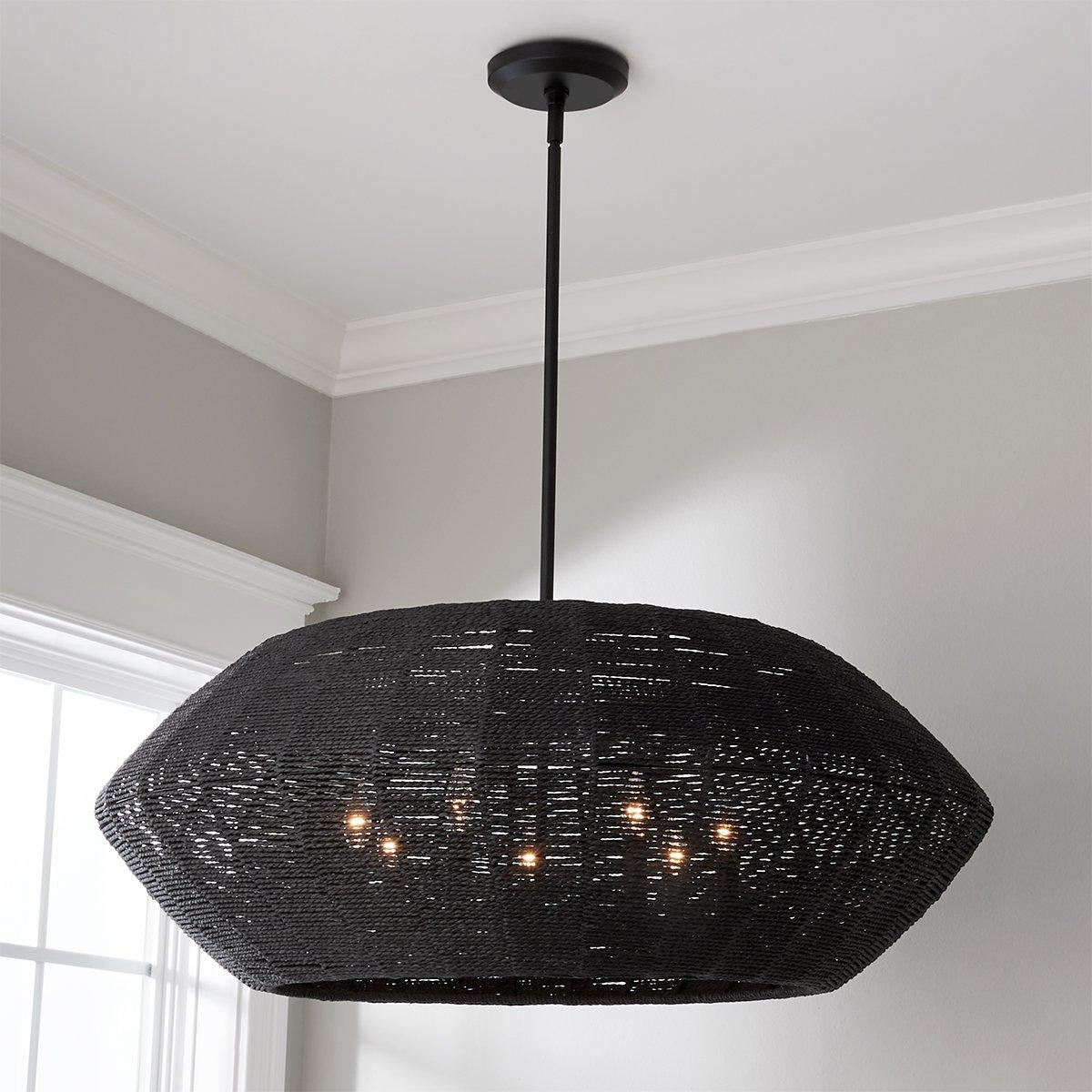 Organic Modern Rattan Chandelier - 7 Light | Shades of Light