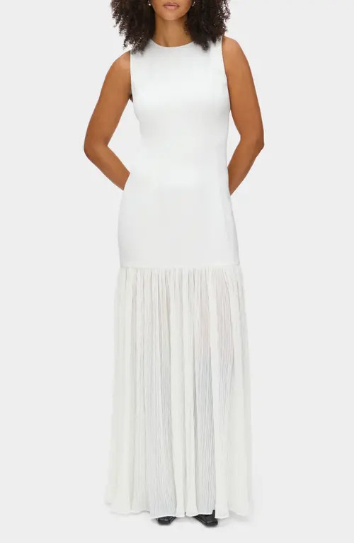 ALIGNE Zane Sleeveless Drop Waist Maxi Dress in Ivory at Nordstrom, Size 8 | Nordstrom